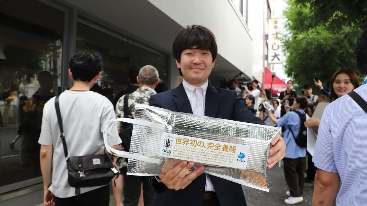 完全養殖ウナギ 2分でネット完売