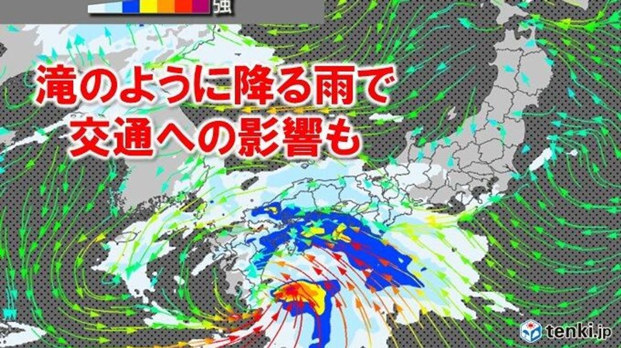 7日西日本で滝のような雨も 警戒