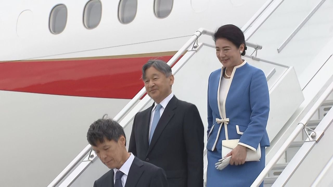 天皇皇后両陛下 オランダに到着