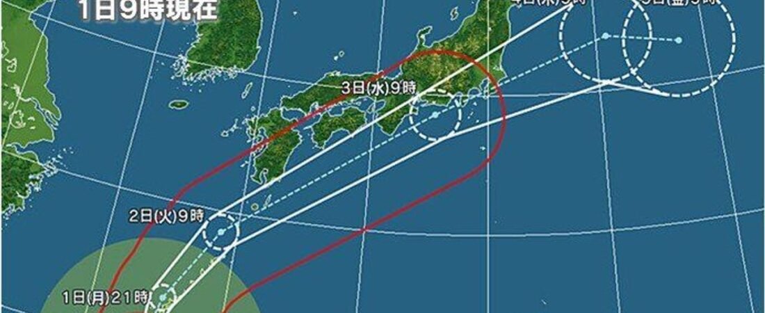 台風6号 関東-九州へ最接近はいつ