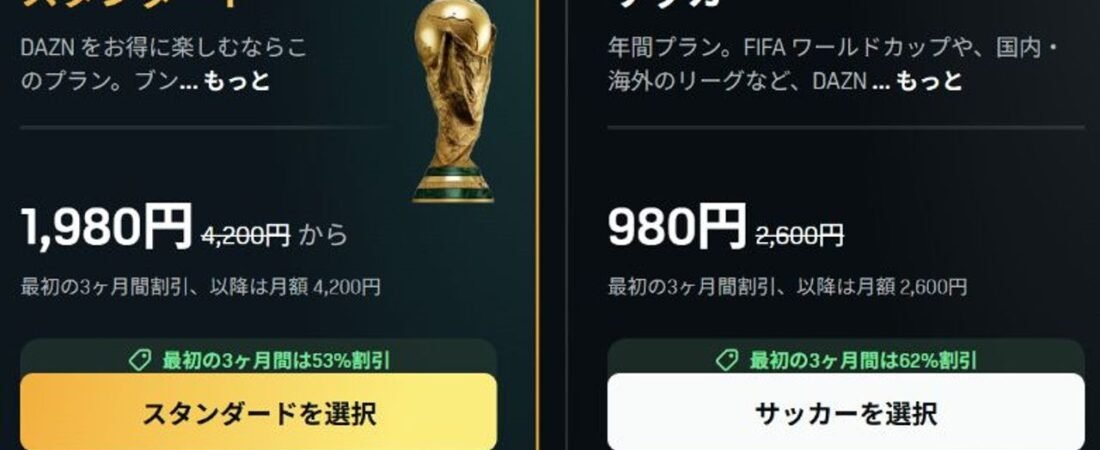 W杯「月980円」DAZN表示に批判