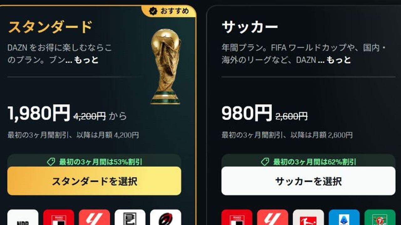 W杯「月980円」DAZN表示に批判